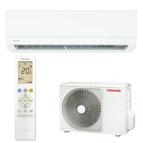 TOSHIBA(東芝) ルームエアコン 6畳用 2.2kW 冷暖房 静音 内部洗浄 内部乾燥 高さ25cm RAS-N221TE(W)